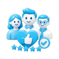 تصویر سهبعدی رضایت مشتریان تلفنچی